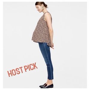 HATCH X J.Crew Open V-neck Top Vintage Floral S/M